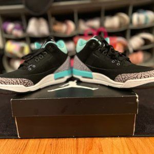 Air Jordan Retro 3  Black/Turquoise